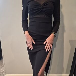 Little Black Dress with Sheer Details